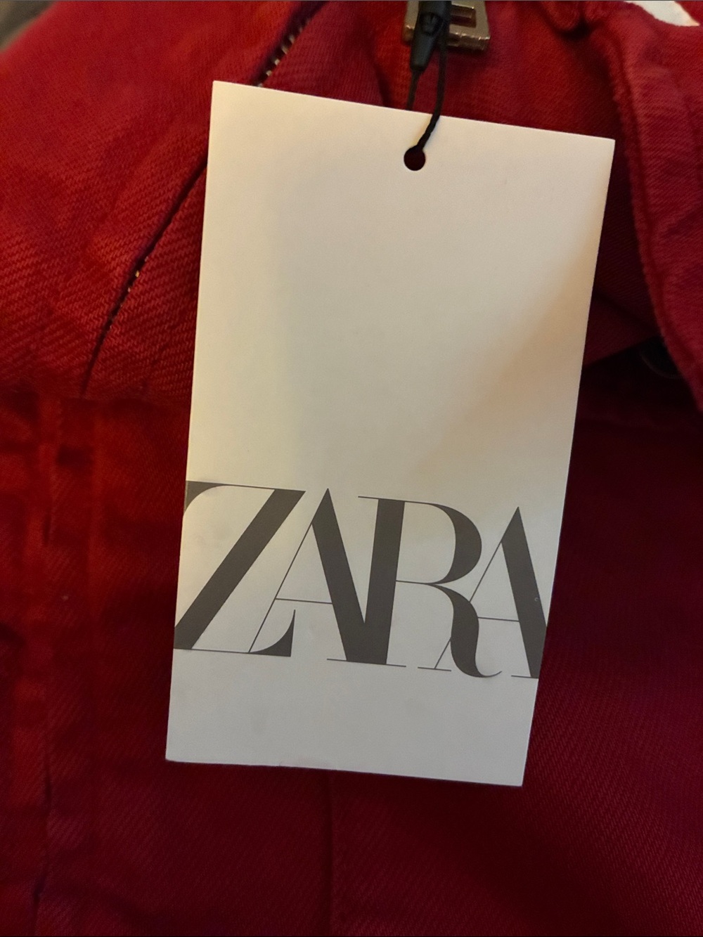NWT. Zara Man Red Loose-Fit Cotton Denim Oversized Jacket. Size M. - Picture 8 of 12